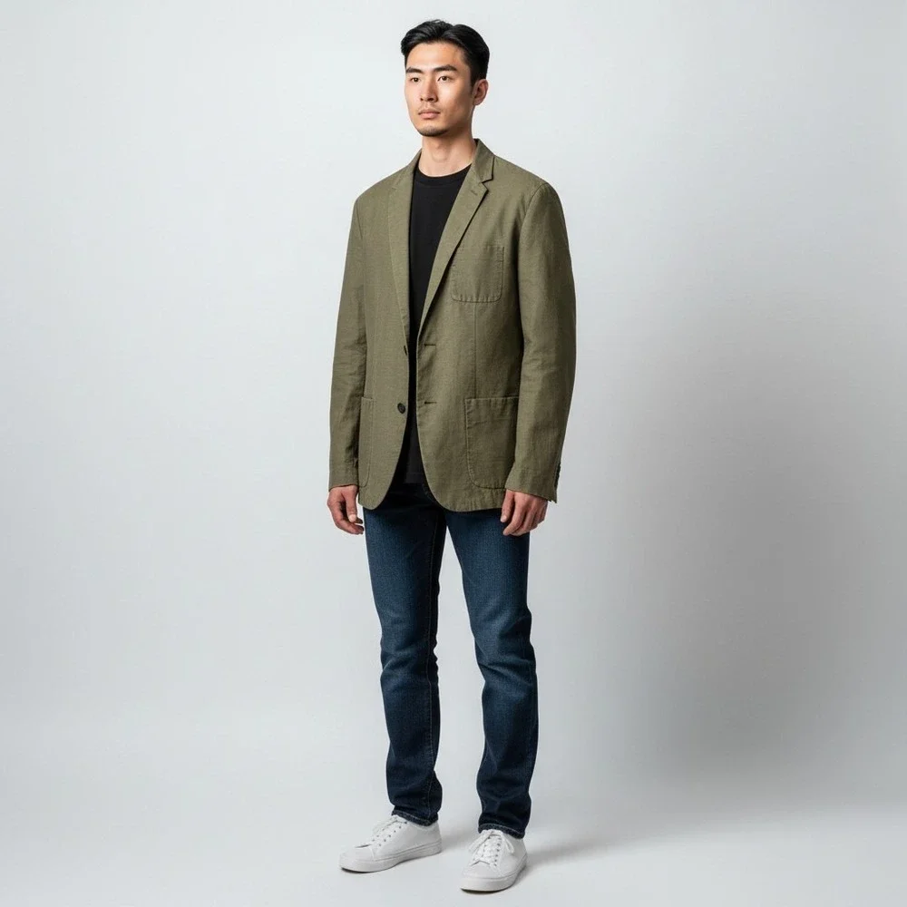 GAP Men's M Jacket Unstructured Utility Workwear Sports Coat‎ Blazer NWOT